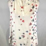 Dalia Collection Dalia beautiful white floral print chiffon top size small Photo 0