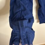 Nike Vtg 90s ladies navy blue cotton athletic lounge pants size 24”medium Photo 3