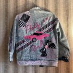 VINTAGE Tickle Me! New York Denim Jacket Y2K White Washed Women’s Style Coat Blue Size L Photo 4