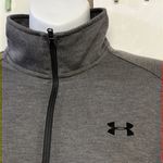 Under Armour  Women’s Heather Gray Zip Pullover Long Sleeve Mock Neck Shirt- Med Photo 2