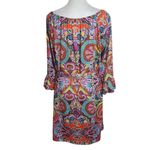 Dress Barn Colorful Paisley Off-the-Shoulder Dress Size Large Wedding Guest Dress Photo 1