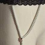 Savage X Fenty OS Black Garter Belt With Pearls Ribbon Bling Size undefined Photo 1