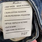 Kancan Estilo Boho Wide Leg Jean Raw Hem High Waisted Button Fly Dark Wash Size7 Blue Size 27 Photo 4