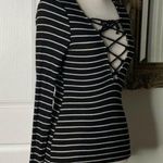 Urban Outfitters Project Social Striped Lace Up Knit Top Size XS Photo 8