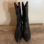 Laredo Vintage 90s  Black Leather Cowboy Boots Women’s Size 5.5 USA Made Western Photo 3
