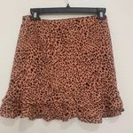 Francesca's Pink Cheetah Print Skirt Photo 0