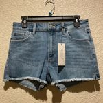 Just USA NWT  Jean Blue Shorts Size 28 Raw Hem Photo 5