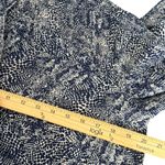 Johnston & Murphy Womens Faux Wrap Long Sleeve Hi Low Hem Blouse Blue White Workwear Size M Photo 8