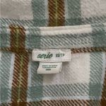 Aerie Women’s Sz XS Oversized Plaid Flannel Shirt Photo 5