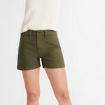 Madewell  | Emmett High Waisted Shorts Loden Green Photo 0
