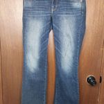 American Eagle Outfitters Woman’s Blue Mid Washed Kick Bootcut Jeans Sz 6 Photo 1