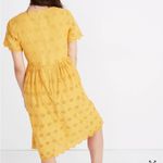 Madewell  Scalloped Eyelet Midi Dress Yellow Size 0 Cheerful Color Boho Chic Photo 13