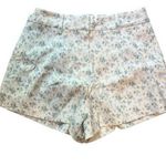 Derek Lam 10 Crosby Mini Blue Floral Shorts in White Size 4 Photo 0