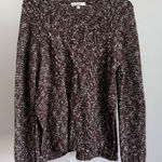 Madewell  Cable Knit Sweater Burgundy Gray Ivory Women's Size‎ M Medium Photo 0