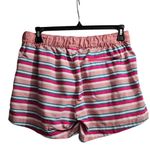 The North Face  Striped Athletic Shorts Pink Blue Drawstring Summer Shorts L Photo 1