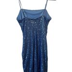 Honey and Rosie Blue Sequin Mini Dress Size M Homecoming Prom Holiday Photo 1