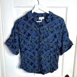 Evereve Laurena Resort Button-up Short-Sleeve Print Shirt W1611 Sz M Photo 4