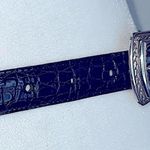 Reversible belt with silver plating one side brown & one side black Photo 12