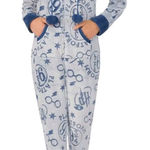 Harry Potter  Women Adult Plush Fleece onesie Hooded Sleepwear,size medium, NWT Photo 0