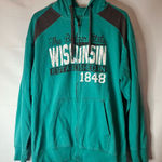 Teal Wisconsin Hoodie Green Size L Photo 0
