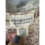 Denim & Supply Ralph Lauren Cream Sheer Lace Floral Boho Cottage Blouse Medium Photo 2