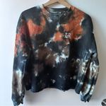 H&M  Orange Tie-Dye LA Sweatshirt Medium Distressed Hem Streetwear black edgy Photo 0