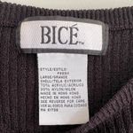 Black Ribbed Short Sleeve Sweater Size L Photo 1