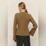 Elodie  Loren Wool Blend Sweater Cardigan Cocoa Cozy Quiet Luxury One Size NWT Photo 2