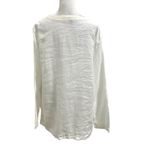 Ralph Lauren LRL  100% Linen V-Neck Long Sleeve Blouse Top Classic White size XL Photo 4