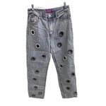 Edikted  Light Wash Blue Silver‎ Eyelet Grommet Jeans M Photo 1