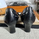 Naturalizer Julius Mary Jane Women 8 Black Leather Chunky Stitch Heel Academia Photo 4