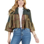 Young Threads Ruffle Patchwork Boho Denim Cardigan M Whimsiboho Western Hippie Blue Size M Photo 0