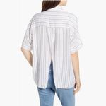 All Saints Women's Saria Striped Shirt Striped Button up Split Open Back XS Photo 1