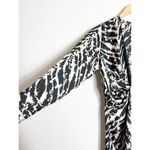 ZARA  Woman Satin Effect Animal Print Midi Dress Small Long Sleeve 9878/081 Photo 6