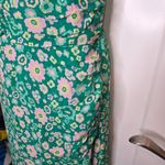 WAYF Malibu Faux Wrap Green Floral Midi Dress Size XL Photo 3