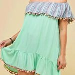 Velzera 🆕 Geometric-Contrast Tassels  Off-Shoulder Dress S🆕 Photo 2