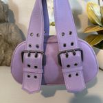 Free People  bag leather small handbag purse boho lilac purple lavender Photo 3