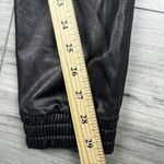 Spanx ‎ Black Elastic Waist Pull On Faux Leather Jogger Pants Size XS Photo 6