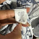 Blue Island  Womens Sz M Deep V Bell Sleeve Blue Snake Print Tunic Swim Coverup Photo 6