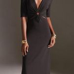 Anthropologie NWT Favorite Daughter The Center of Attention Dress Black M Cut Out Maxi Photo 0