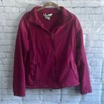 Columbia cranberry pink fleece zip sweater jacket woman’s size large Photo 0