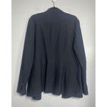 Athleta Cosmic Blazer Size 16 Black Collarless Open Front Jacket Active Sporty Photo 6