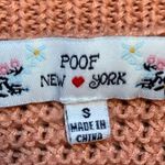 Poof New York Knit Tank Peach Sleeveless Ruffle Scoop Neck Size Small Romantic Photo 5