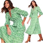 Boden Elena Cotton Tiered Midi Dress Womens 16 Photo 2