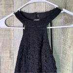 B Darlin B. Darlin Size 1/2 Black Sleeveless Halter Neck Sparkly Lace Overlay Lin… Photo 3