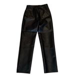 Aritzia  Wilfred Black Faux Leather Pants Vegan Straight Leg High Rise 4 Photo 3