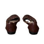 Predictions  Leather Solutions 90s Vintage Brown Huarache Fisherman Flats 7 Photo 4