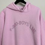 Boys Lie 1-800 Pink Remix Hoodie in Baby Pink One Size Photo 3