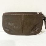 Coach Women's Brown Pebbled Leather Turn Lock Mini Bag wallet Wristlet Photo 5