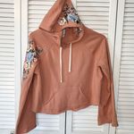 Floral Flare Sleeve Hoodie Pink Size L Photo 0